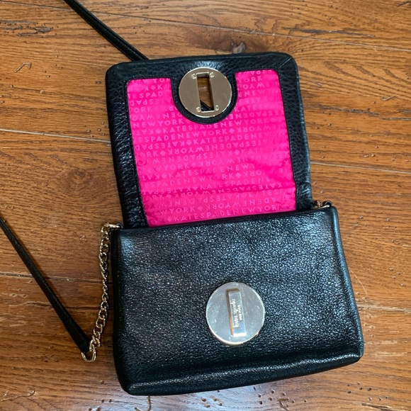 Kate Spade Astor Court Naomi Quilted Crossbody Bag Shimmer Black Chain Small - Picture 8 of 14